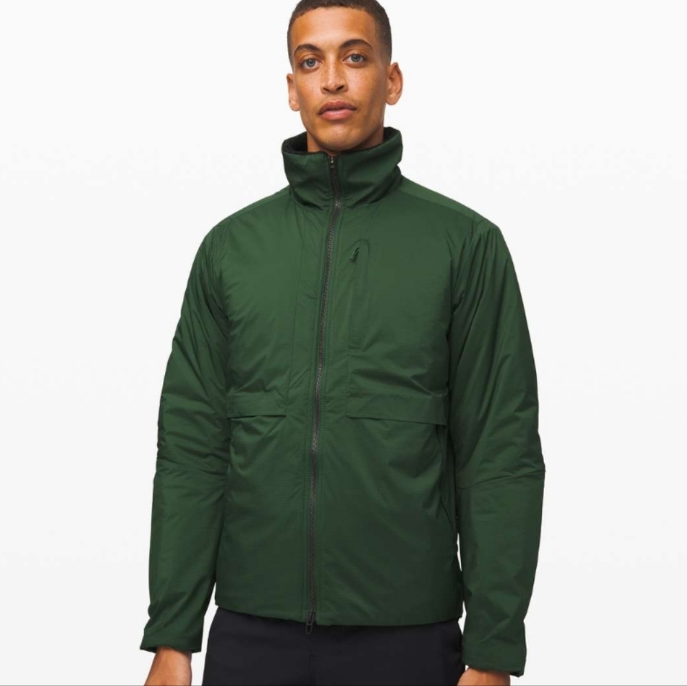 Lululemon Requisition Bomber Envy Green / Heathered Black like new